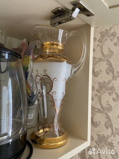 Графин со стаканами богемия