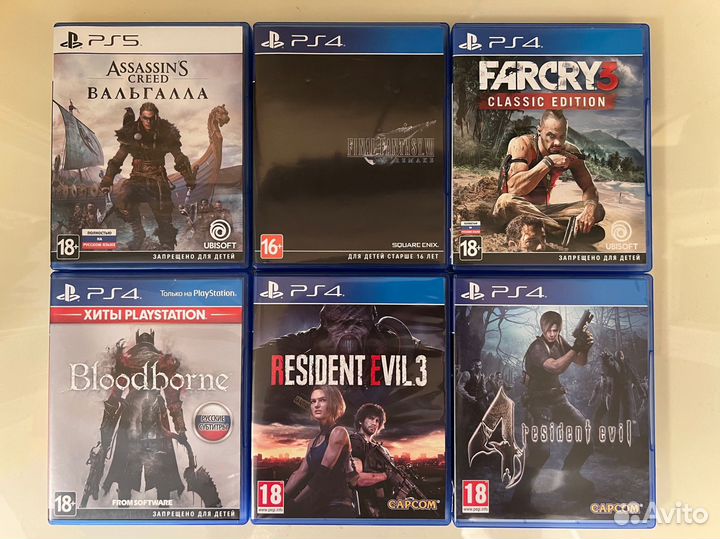 Диски ps4 и ps5