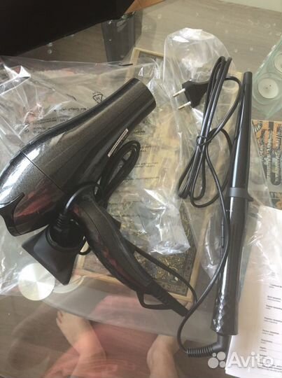 Набор для укладки волос фен+щипцы