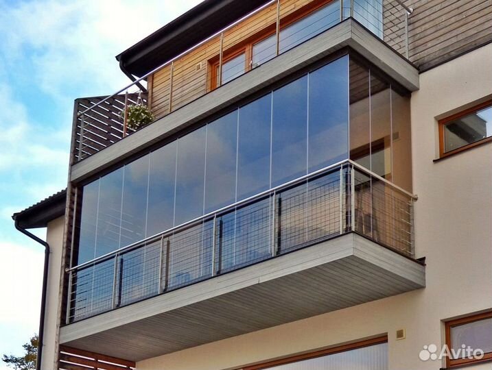 Безрамное (панорамное) остекление веранд