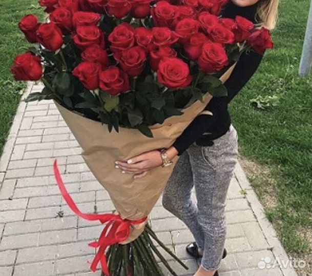 Цветы розы 25 51 101 151