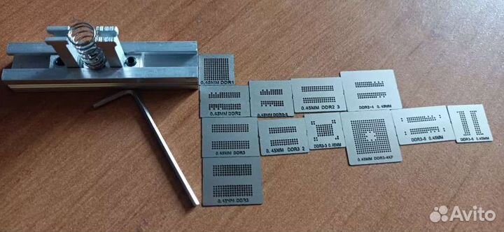 Набор трафаретов памяти + держатель bga