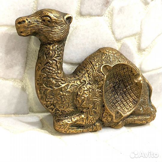 Верблюд подставка пепельница латунь бронза Англия