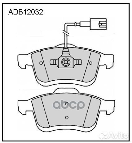 Колодки тормозные дисковые перед ADB12032 A