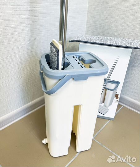Швабра с отжимом + ведро