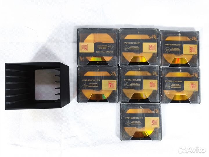 7 минидисков Sony Premium в боксе