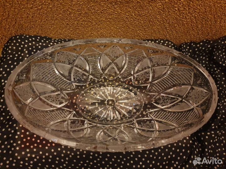 Хрустальная ваза ладья Bohemia