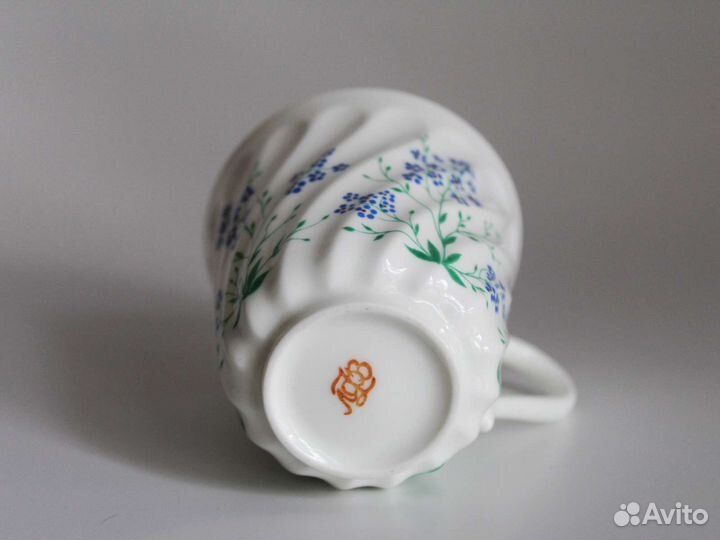 Фарфоровая кофейная пара, чашка с блюдцем. лфз
