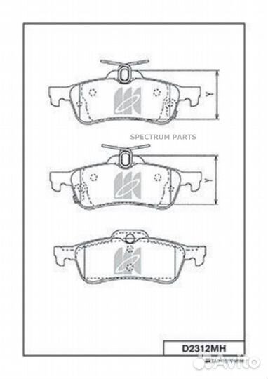 Kashiyama D2312MH Колодки тормозные Honda Civic 12