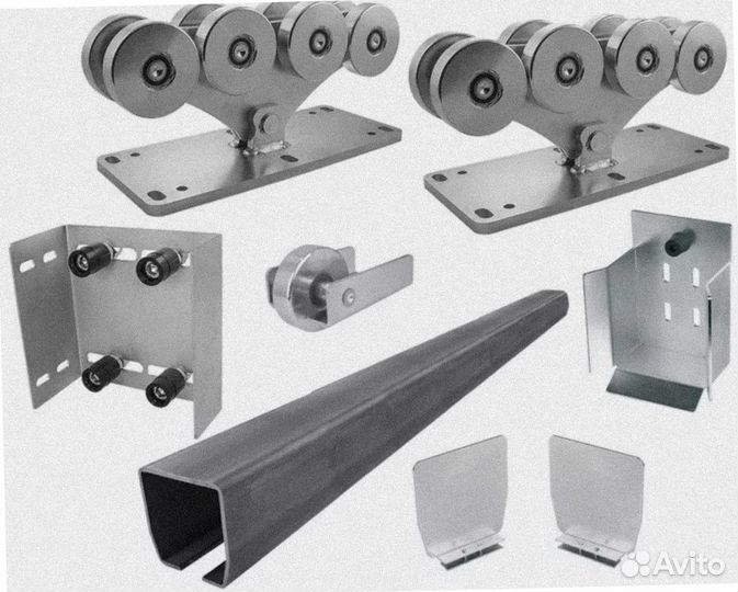 Комплект для откатных ворот. Не оцинк шиной 450 кг