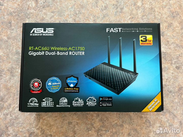 WiFi роутер Asus RT-AC66U B1 с поддержкой AiMesh