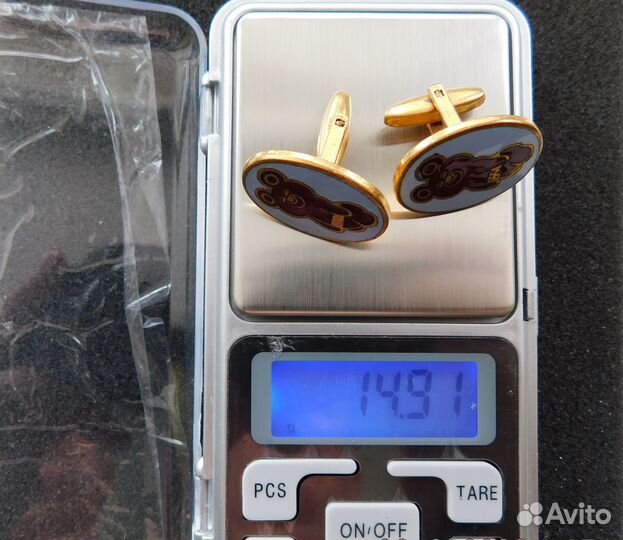 Запонки Олимпийский мишка Олимпиада 80