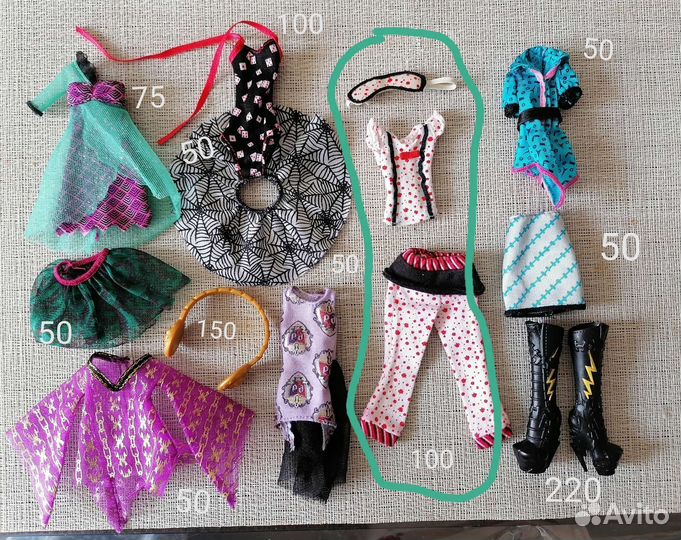 Одежда и обувь для Monster high, Barbie и др