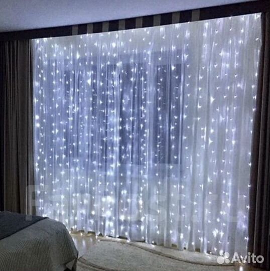 Гирлянда штора. Гирлянда занавес