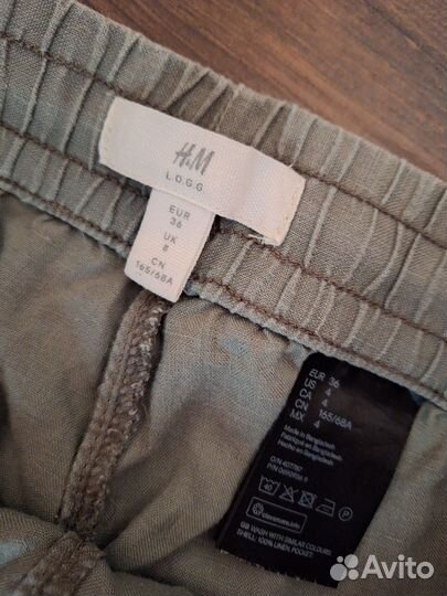 Льняные брюки женские hm