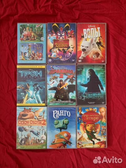 Dvd диски мультфильмы Дисней двд Disney DreamWorks
