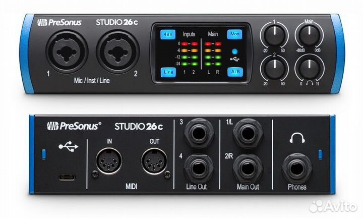 PreSonus Studio 26C аудио интерфейс 2 вх/4 вых