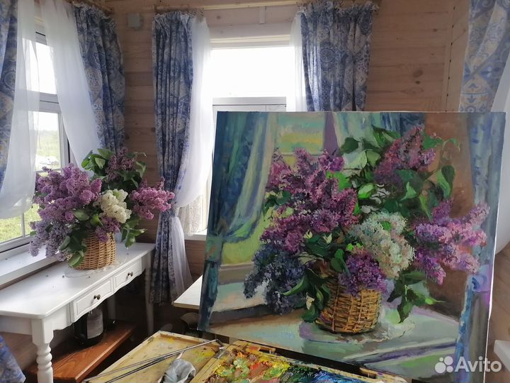 Натюрморт с сиренью