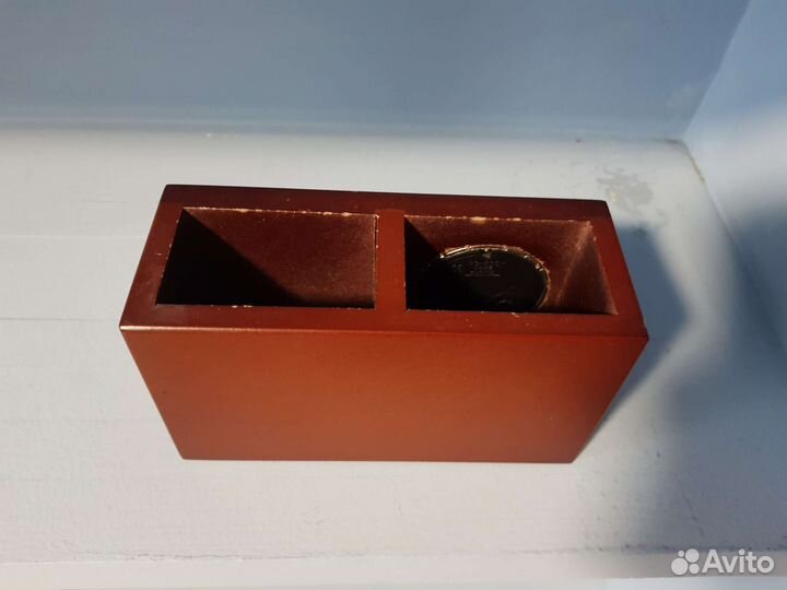 Пенал для канцелярии с часами и фото рамкой