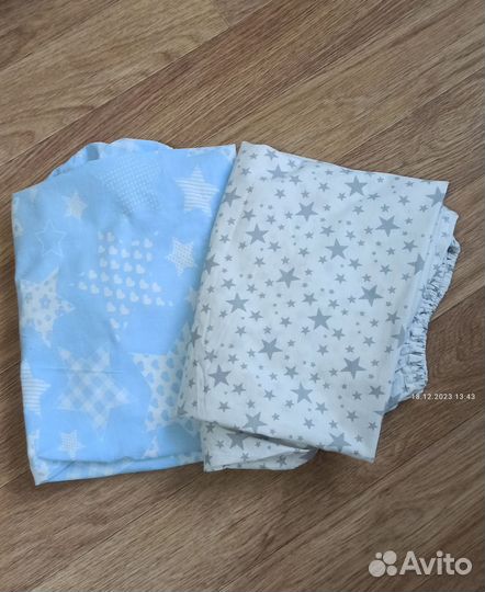 Простынь на резинке в детскую кровать