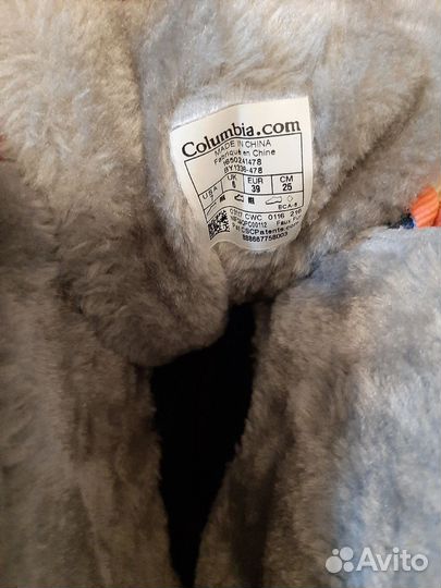 Сапоги зимние columbia 39 р-р