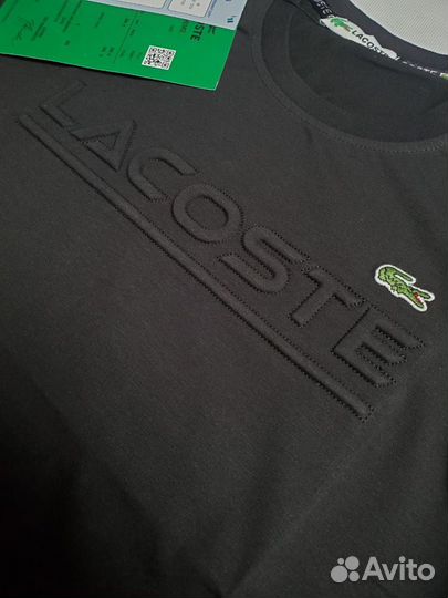 Футболка lacoste, цвет черный