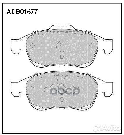 Колодки тормозные передние ADB01677 allied nippon