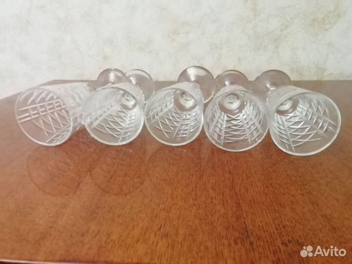 Набор рюмок на ножке СССР, новые