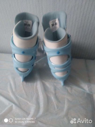 Коньки детские раздвижные размер 30/ 33