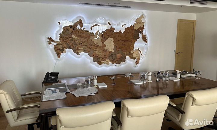 Картa России на стену