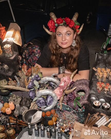 Рога на голову украшение аксессуар