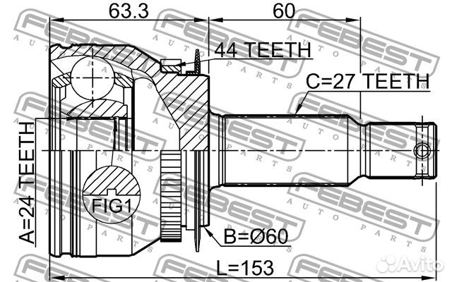 Шрус наружный Киа Церато