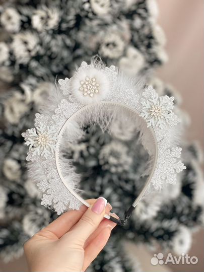 Ободок снежинка снегурочка льдинка