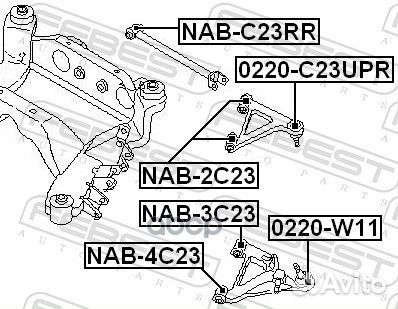 Сайлентблок заднего нижнего рычага nissan presa