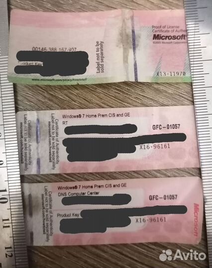 Наклейки лицензионный Windows 7 и Vista