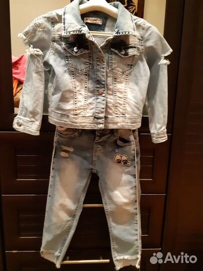 Летний джинсовый комплект для девочки