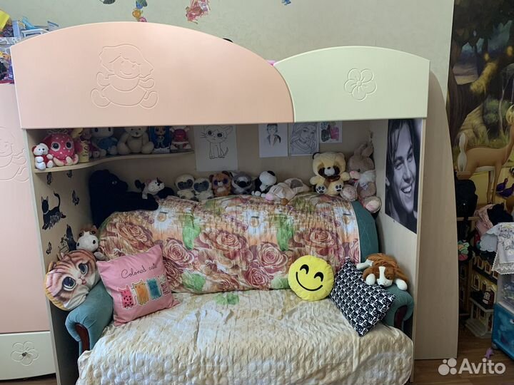 Кровать-чердак и шкаф + матрас в подарок