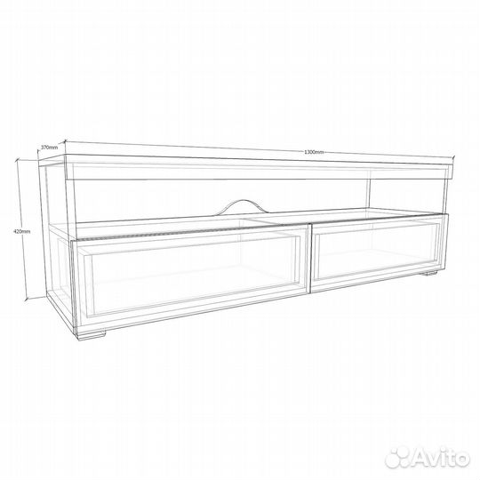Тв-тумба Онге-951ip сосна белая под тв телевизор