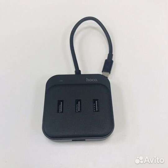 USB хаб 4порта, 3.0 USB кабель Type-C