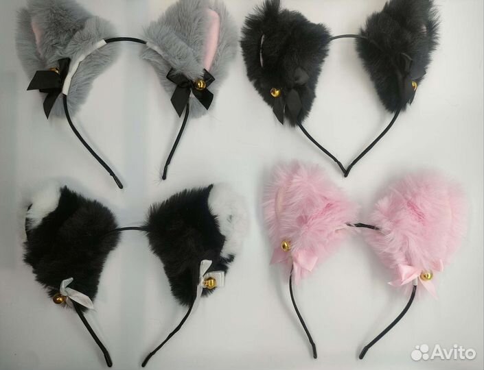 Ободок для девочки ушки аниме кота котика кошки
