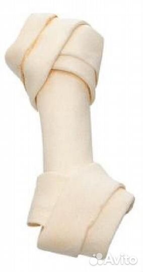 Кость с узлами белая из бычьих жил для собак 15см