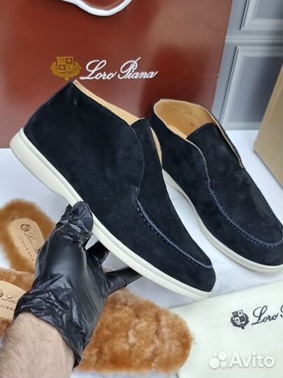 Лоферы женские loro piana высокие