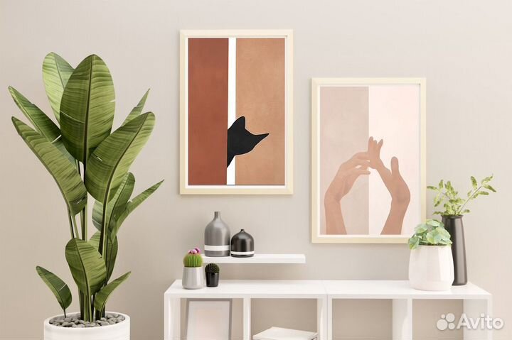 Картина постер холст канва Кошка