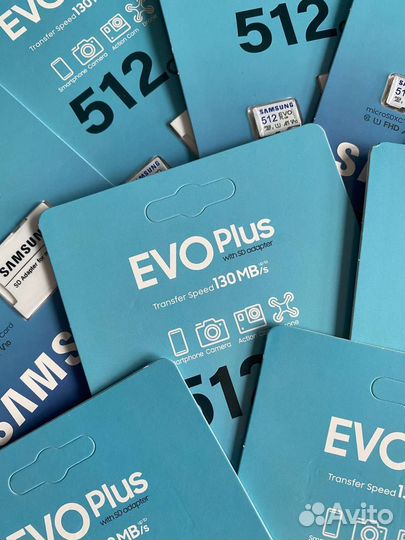 Новая Карта памяти MicroSD Samsung 512 GB EVO plus