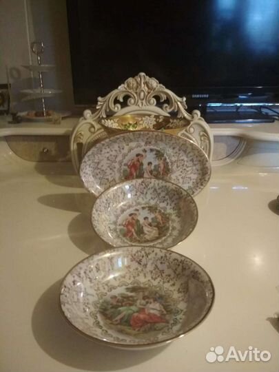 Блюдо фарфор костяной 3 пред 2 салатникаМадонна