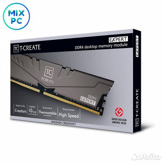 Оперативная память DDR4 16Gb (2x8GB) 3200MHz Team Group T-Create Expert Gray