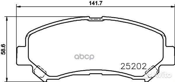 Комплект тормозных колодок, дисковый тормоз 8DB