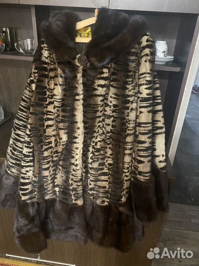 Шуба норковая с капюшоном 50 52