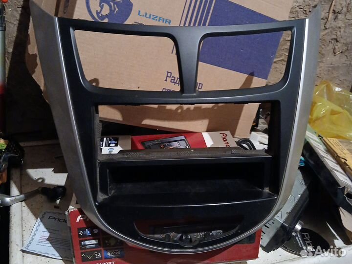 Рамка магнитолы hyundai solaris 2015