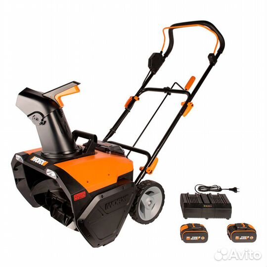 Снегоуборщик worx WG471E 40V 50см бесщеточный аккумуляторный